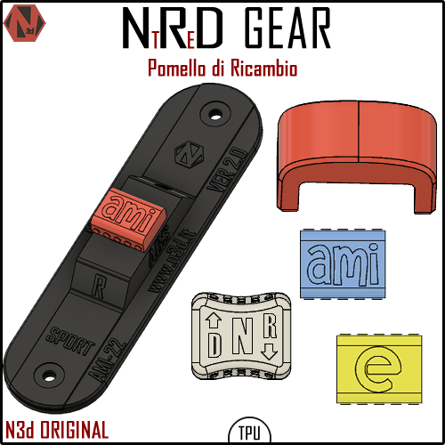 N3d Gear : Pomello ricambio - N3d accessori per Citroen Ami